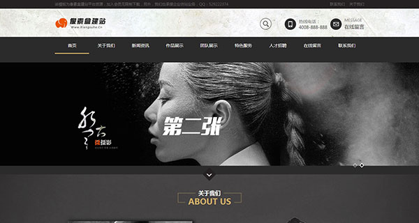 摄影设计类企业网站模板（织梦带手机数据同步）